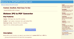 Desktop Screenshot of jpg2pdfconverter.com